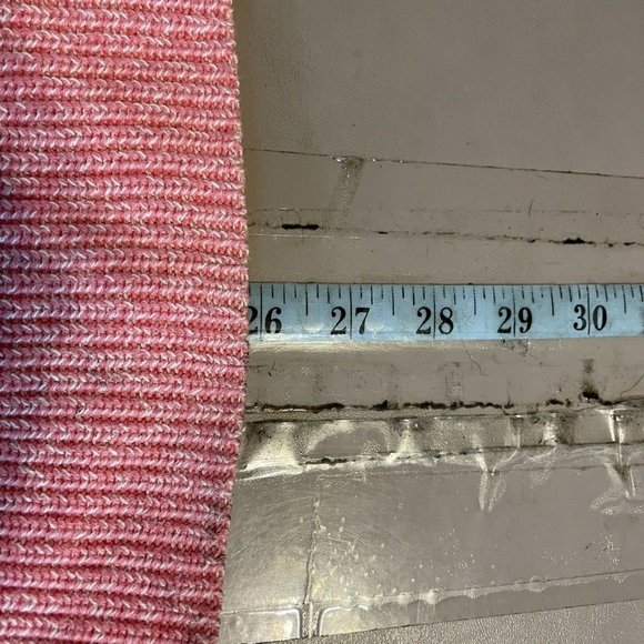 CRAZY HORSE PINK/WHITE ZIP FRONT CARDIGAN SWEATER MEDIUM-EUC - Picture 5 of 7